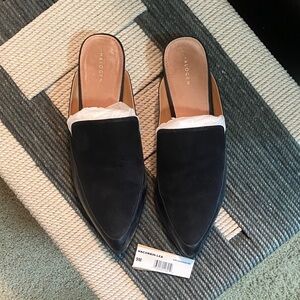 Halogen Black Suede Women's Mules